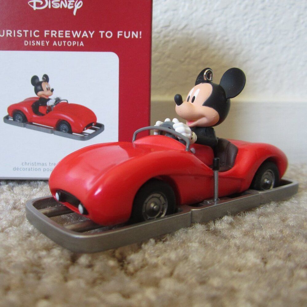 Disney Autopia Mickey Mouse A Futuristic Freeway to Fun! 2021 Hallmark ornament